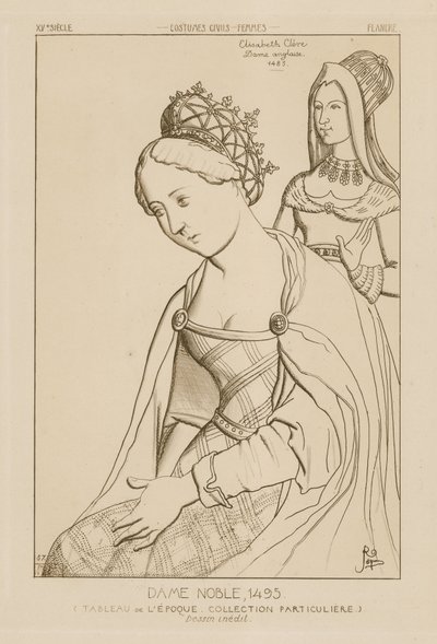 Elizabeth Clere, anglická šlechtice, 1495 od Raphael Jacquemin