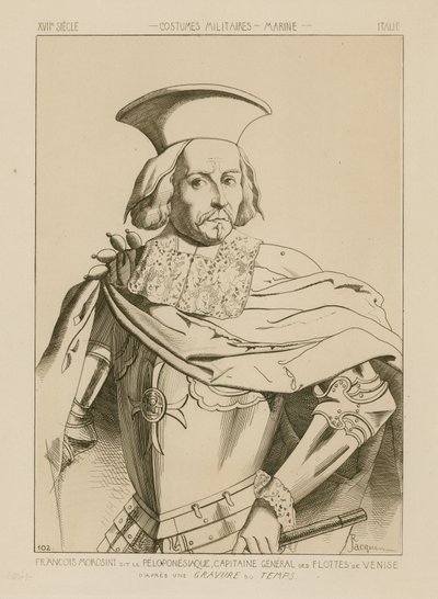 Francesco Morosini, zvaný Peloponnesiaco, generální kapitán benátských flotil od Raphael Jacquemin