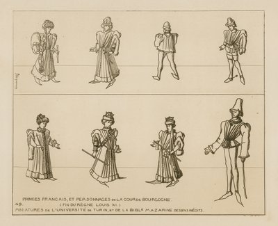 Francouzští princové a postavy burgundského dvora od Raphael Jacquemin