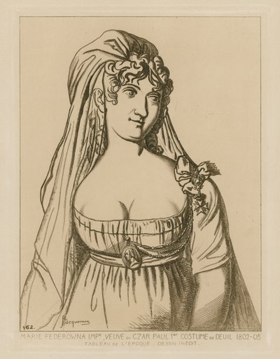 Maria Feodorovna, vdova po caru Pavlu I. Ruska od Raphael Jacquemin
