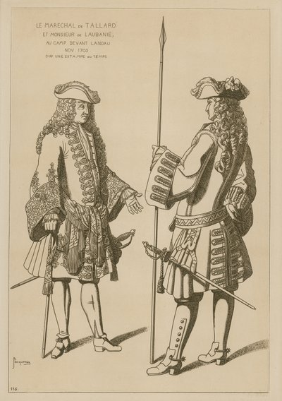 Maršál z Tallardu a pan Laubanie v táboře před bitvou u Landau, listopad 1703 od Raphael Jacquemin