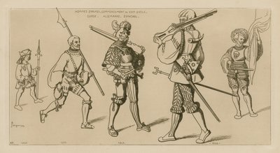 Muži ve zbrani, začátek 16. století od Raphael Jacquemin