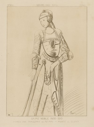 Šlechtična, 1500-1510 od Raphael Jacquemin