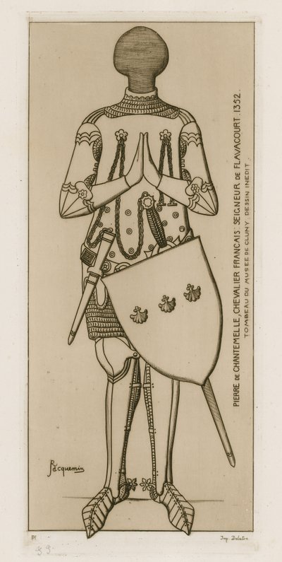 Pierre de Chantemelle, francouzský rytíř, lord z Flavacourtu, 1352. od Raphael Jacquemin