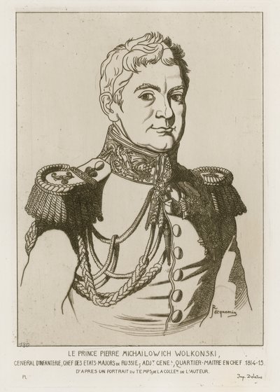 Princ Pierre Michailowich Wolkonski od Raphael Jacquemin