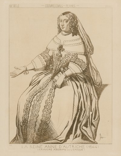Královna Anna Rakouská, 1644 od Raphael Jacquemin