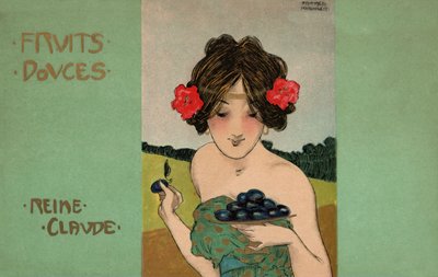Greengages, cca 1900 (ilustrace) od Raphael Kirchner
