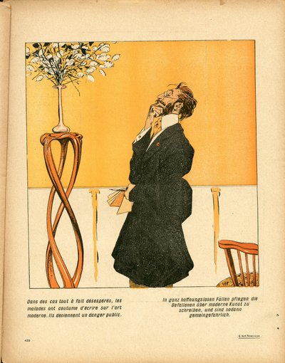 Máslový talíř“, číslo 339, satirický v barvách od Raphael Kirchner