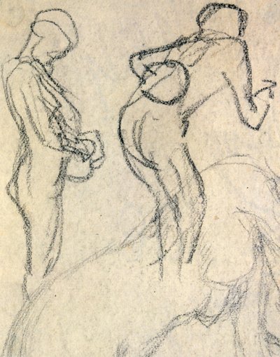 Studium aktu, c. 1905 (kresba) od Raphael Kirchner