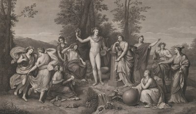 Apollo a múzy na Parnasu, 1784., 1784. od Raphael Morghen