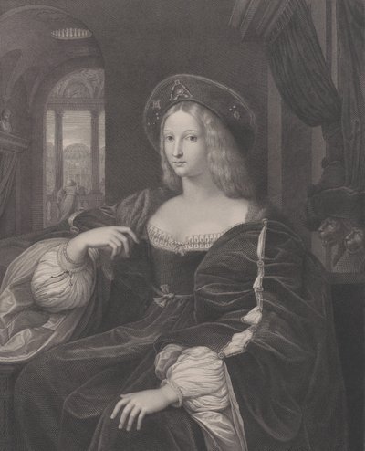 Portrét Doña Isabel de Requesens a Enrìques de Cardona-Anglesola dříve identifikovaných ..., 1821 od Raphael Morghen