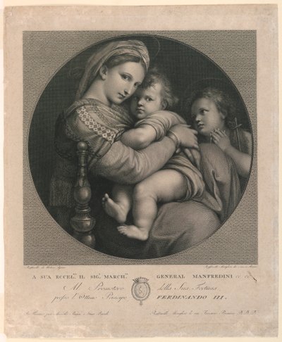 Madona předsedkyně od Raphael Morghen