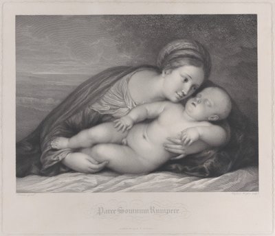 Madona objímá spící dítě Krista, 1797. od Raphael Morghen