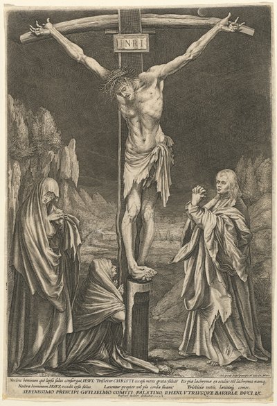 Malé ukřižování od Raphael Sadeler I after Matthias Grünewald