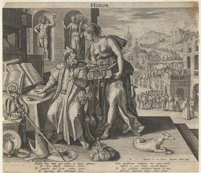 Honor, 1591 od Raphael Sadeler the Elder