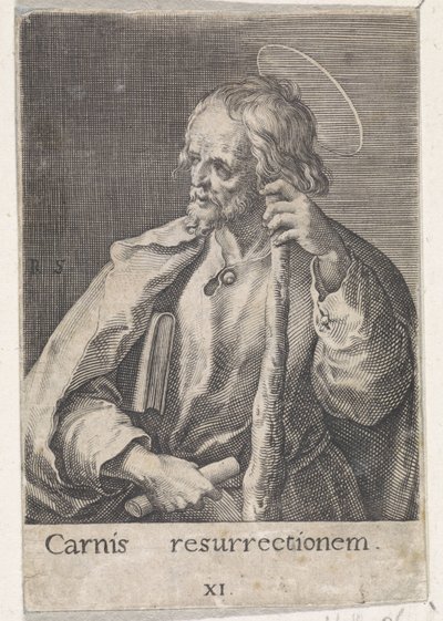 Apoštol Jakub Menší Kristus, Marie a dvanáct apoštolů (název série) od Raphaël Sadeler (I)