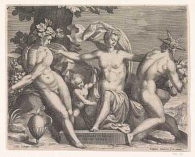 Venuše, Bacchus a Ceres od Raphaël Sadeler (I)
