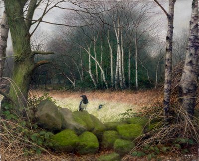 Ráno na konci zimy, 2002 (olej na desce) od Raymond Booth