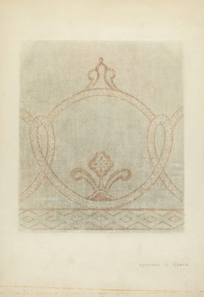 Kresba restaurování nástěnných maleb, c. 1940. od Raymond E. Noble