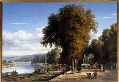 Procházka k Saint Cloud Park Painting od Raymonda Esbrata (1809-1856) 1850 Roanne. Musee Joseph Dechelette - Procházka v parku Saint Cloud. Obraz od Raymonda Esbrata (1809-1856) od Raymond Esbrat