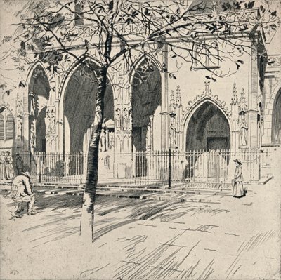 Fasáda kostela St Germain-lAuxerrois, 1915 od Raymond Ray Jones