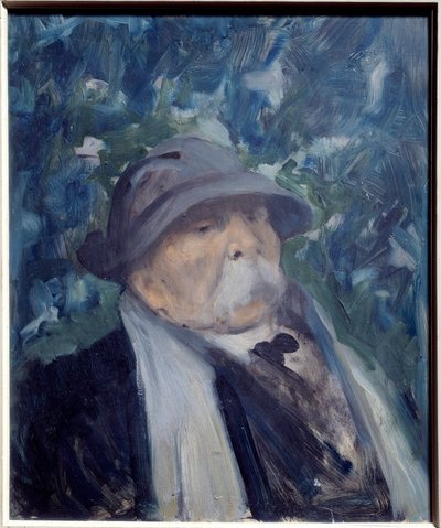Portrét Georgese Clemenceaua (1841-1929) politika. Obraz Raymonda Wooga (1875-1949), 20. století. Olej na dřevě. Rozměr: 0,45 x 0,38 m. Paříž, Musee Carnavalet. Opatrně! Použití tohoto díla může být podmíněno žádostí o autorizaci nebo dodatkem třetí strany od Raymond Woog