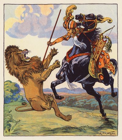Les Mille et Une Nuits / Tisíc a jedna noc (barevná litografie) od Raymond de la Neziere