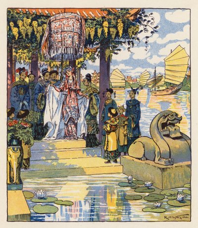 Les Mille et Une Nuits / Tisíc a jedna noc (barevná litografie) od Raymond de la Neziere