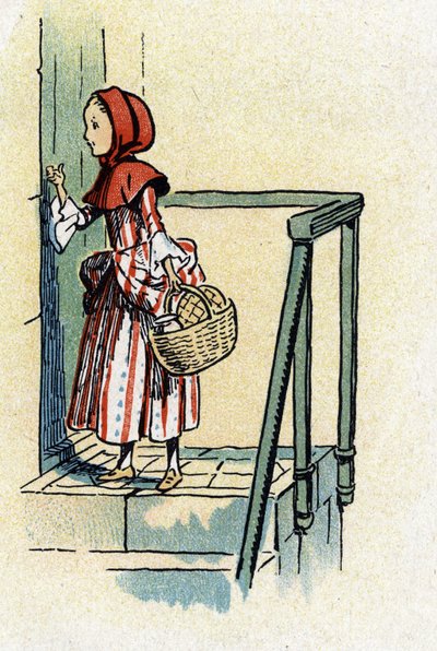 "Červená Karkulka" z pohádek Charlese Perraulta (ilustrace) kolem roku 1920 od Raymond de la Neziere