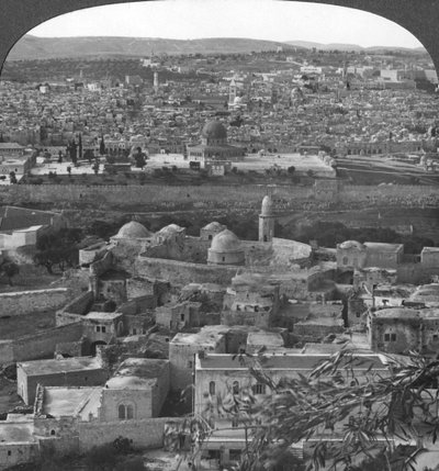 Jeruzalém, svaté město, zachráněné před Turky, Palestina, první světová válka, c1917-1918 od Realistic Travels Publishers