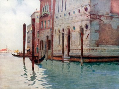 Nároží Palazzo Dario (barevná litografie) od Reginald Barratt