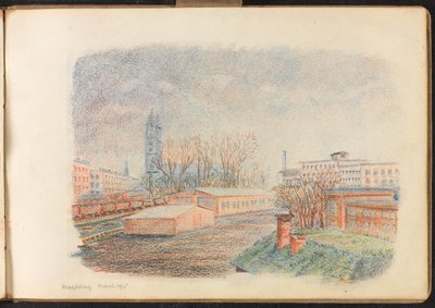 tábor Magdeburg, březen 1915 (kresba) od Reginald Copleston Bond