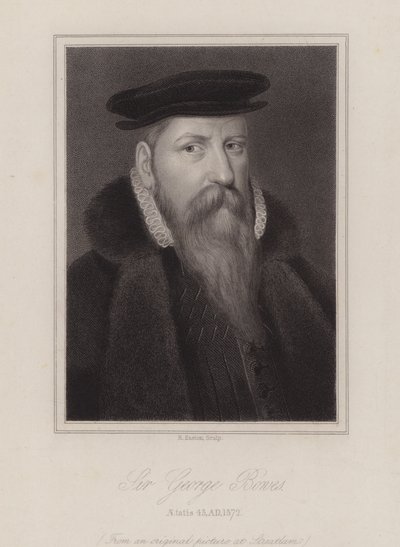 Sir George Bowes, anglický voják (rytina) od Reginald Easton