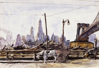 Brooklynský most od Reginald Marsh