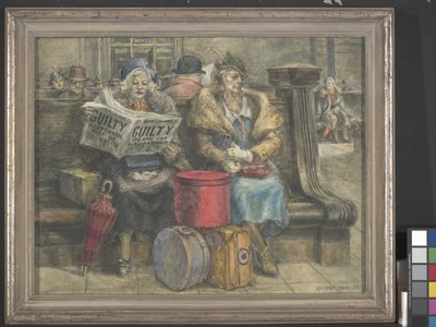 Hauptmann musí zemřít (vaječná tempera na masonitu) od Reginald Marsh