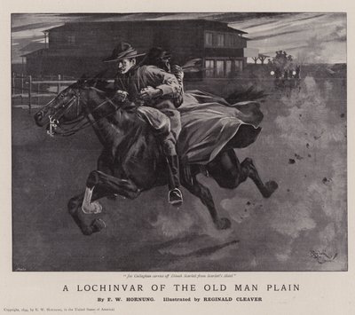 Lochinvar z planiny Old Man (litografie) od Reginald Thomas Cleaver