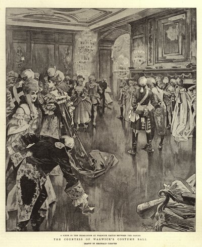 Kostýmní ples hraběnky z Warwicku (litografie) od Reginald Thomas Cleaver