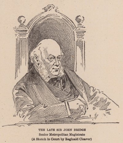 Zesnulý sir John Bridge (litografie) od Reginald Thomas Cleaver