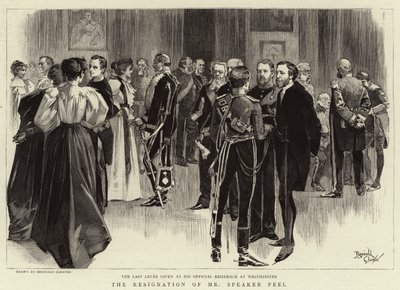 Rezignace pana předsedy Peela (rytina) od Reginald Thomas Cleaver
