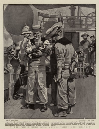 S flotilou v čínských vodách, nové zaměstnání pro "Handy Man" (litografie) od Reginald Thomas Cleaver