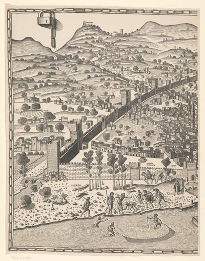 Pohled na Florencii (levá část) Fiorenza (název na objektu) od Reichsdruckerei