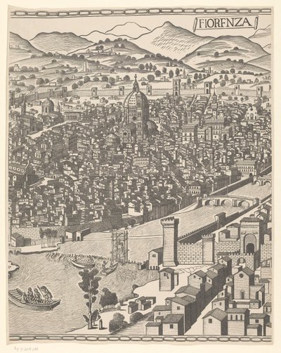 Pohled na Florencii (střední část) Fiorenza (název na objektu) od Reichsdruckerei