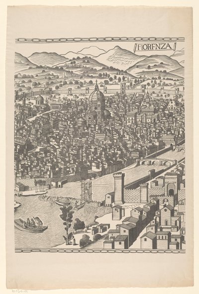 Pohled na Florencii (střední část) Fiorenza (název na objektu) od Reichsdruckerei