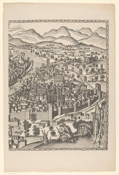 Pohled na Florencii (pravá část) Fiorenza (název na objektu) od Reichsdruckerei