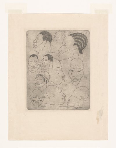 Západoafrické hlavy od Reijer Stolk (signed by artist)