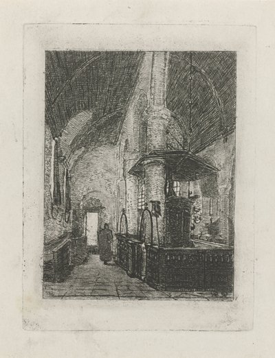 Kerkinterieur od Reinier Evert Johannes Roeterink