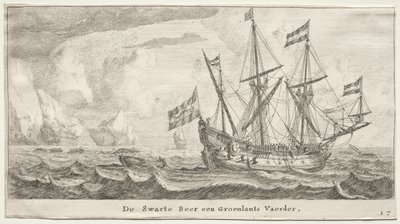 Lodě Amsterdamu: Černý medvěd, grónský velrybář. od Reinier Nooms