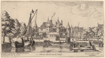 Nieuwmarkt se St. Anthonis Waag (S. Anthonis Markt s Waegh) od Reinier Nooms, called Zeeman
