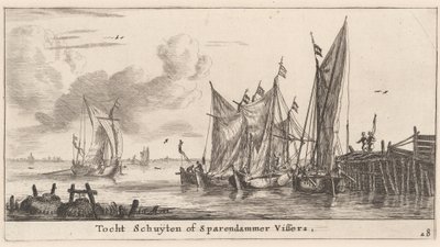 "Tocht Schuiten" nebo Spaarndamské rybářské lodě od Reinier Nooms, called Zeeman