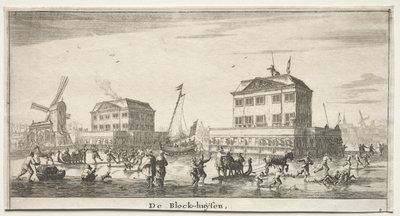 Různé lodě a pohledy na Amsterdam (Verscheÿde Schepen en Gesichten van Amstelredam), Část III: De Block-huÿsen od Reinier Nooms, called Zeeman